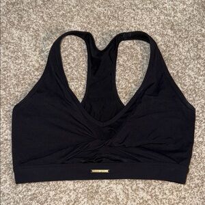 Gymshark Whitney Simmons Black V-Neck Sports Bra